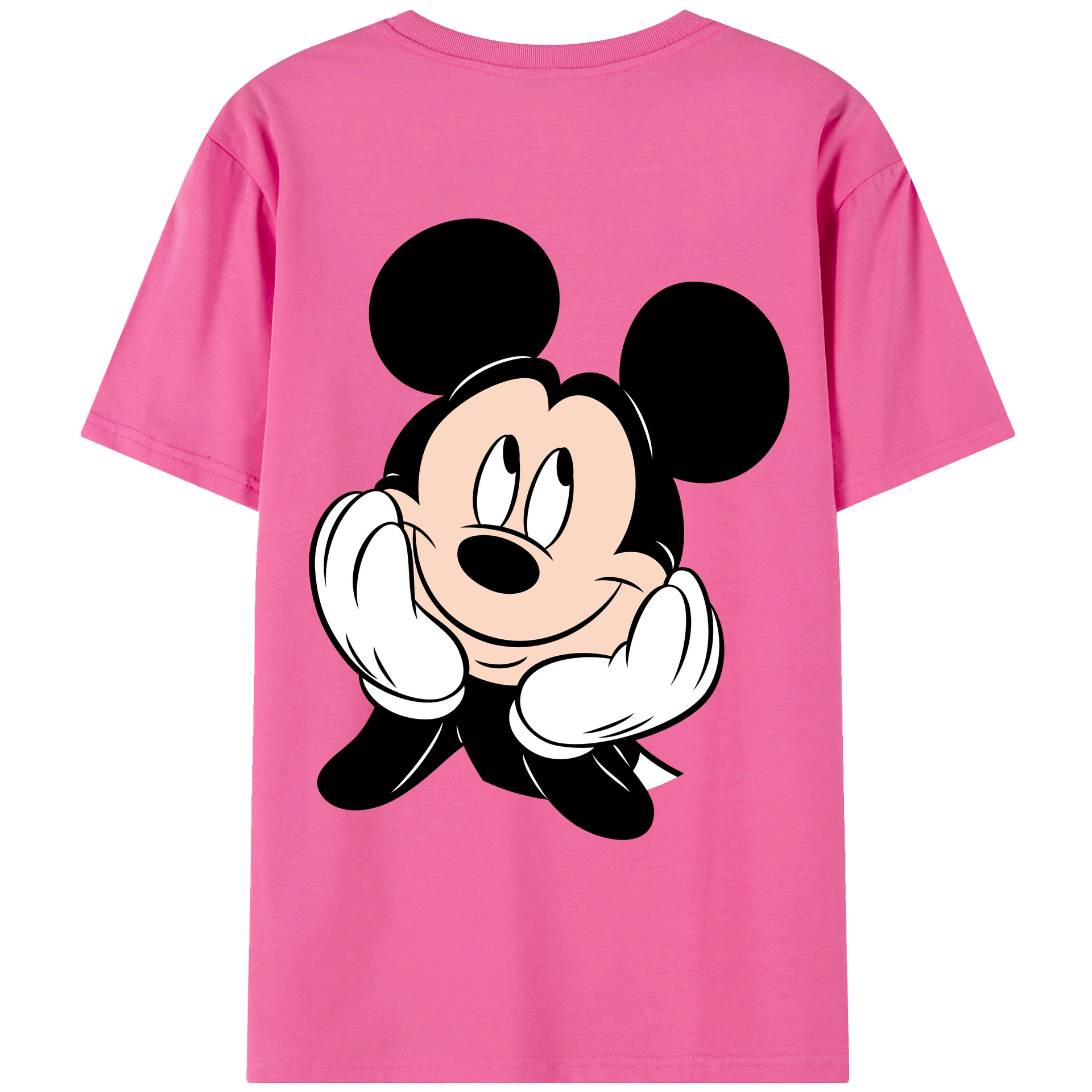 （画像用） ミッキーマウス Mickey Mouse レディース半袖Tシャツ(バックプリント)